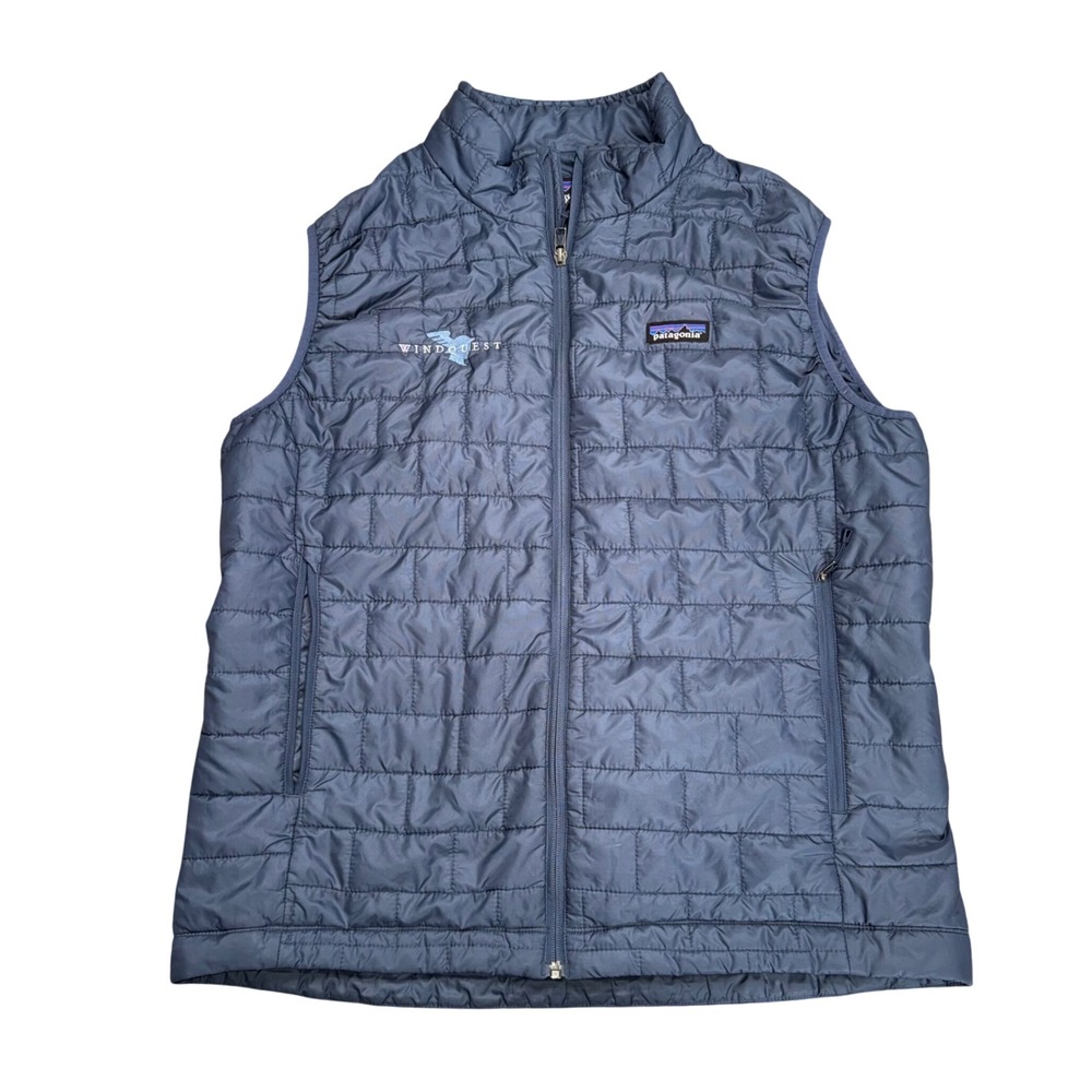 Patagonia Nano Puff Vest Mens Large Blue Good Windquest Quantum Racing Puffer